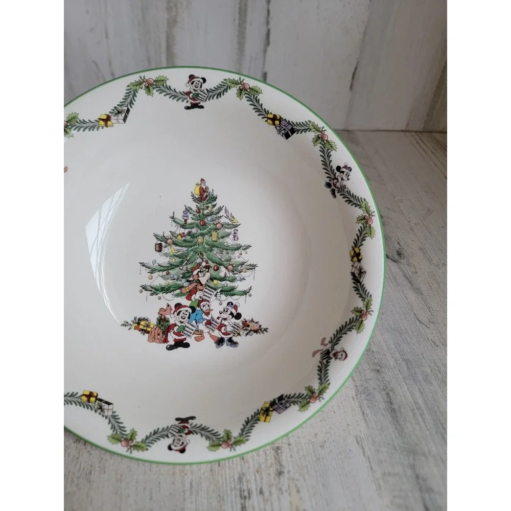 Spode Disney bowl Mickey mouse Xmas home decor figure Donald goofy‎